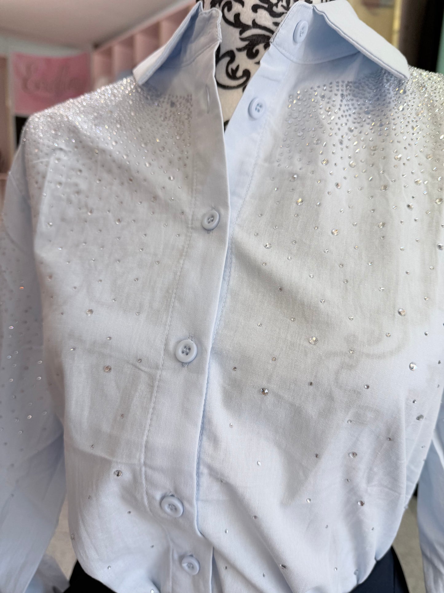 CAMICIA CON STRASS